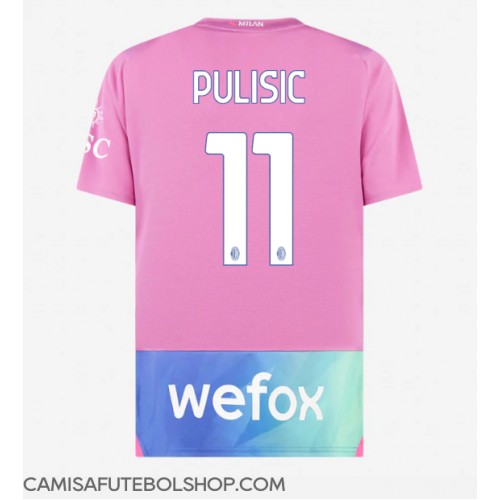 Camisa de time de futebol AC Milan Christian Pulisic #11 Replicas 3º Equipamento 2023-24 Manga Curta